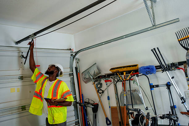 Professional Garage Door Panel Replacement technician working in Delft Colony, CA